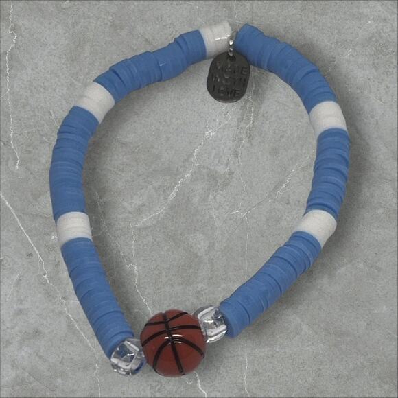 Go Blue & White Bracelet | Fun Accessory for Basketball Fans - Picture 1 of 4